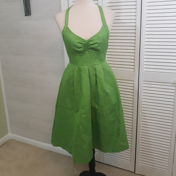 J. Crew cotton aline halter dress sz 0 *U - Picture 2 of 7